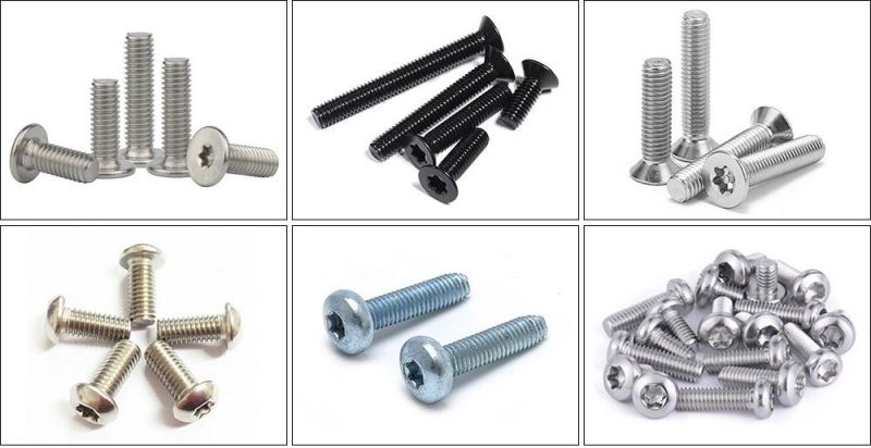 JIS B1107 Stainless Steel A2-70 Pan Head Machine Screw M4 M6 Pan Head Torx 6-Lobular Bolts