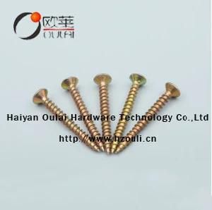 2019 Hot Sale DIN7505 Single/Double Countersunk Head Galvanized Chipboard Screws Grade 4.8 Carbon Steel Cross Recessed Countersunk Head Screw