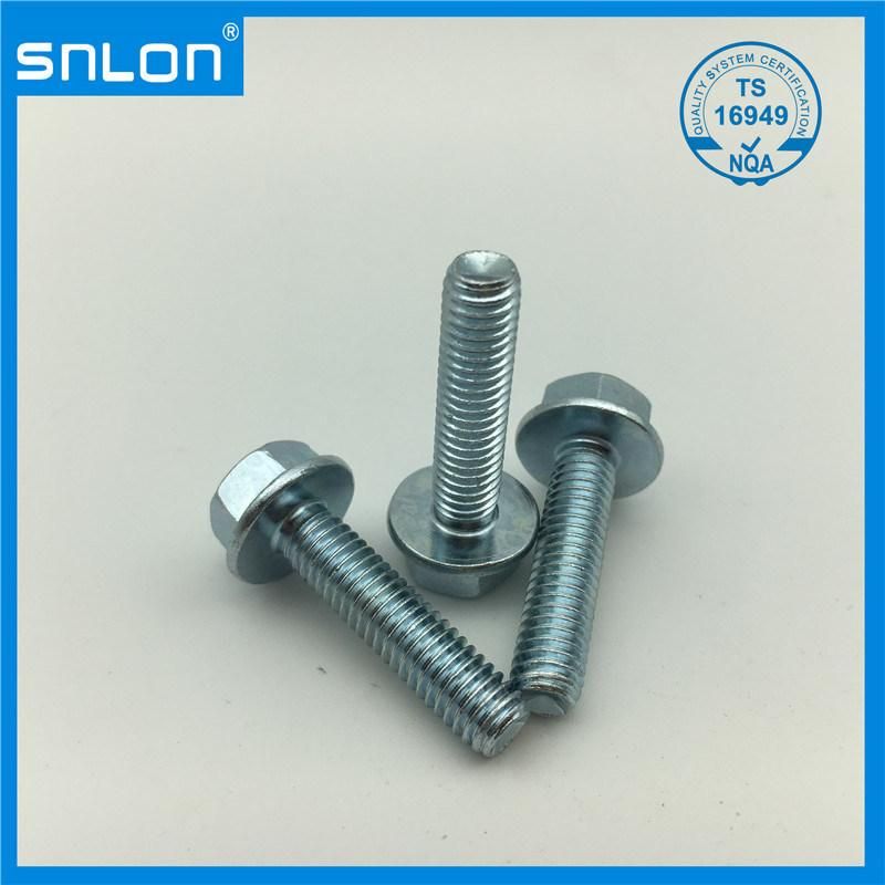 Hex Machine Screw with Collar Flange Bolt High Tesnile Grade8.8 Zp