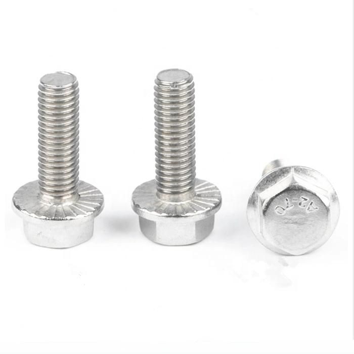 M5 M6 M8 M10 M12 M14 M16 M20 DIN 6921 Steel 8.8 Grade Zinc Plated Hexagon Hex Flange Bolt with Serrated