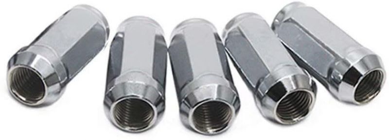 Chrome Bulge Acorn 3/4" 19mm Hex 1.9" Tall M12X1.5 Lug Nuts