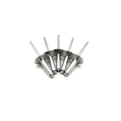 Aluminum-Steel, Large Flange, Zinc Plated, Domed Head, DIN7337 Blind Rivet