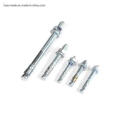 M8-M24high Strength Zinc Plated Through Bolt / Wedge Anchor Manufacturer