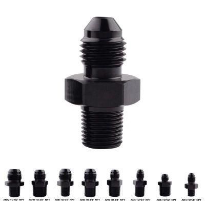 Aluminum Straight Adapter Oil Cooler Fitting Male An8 to 1/4&quot; An8 to 3/8&quot; An6 to 3/8&quot; An4 to 1/4&quot; NPT