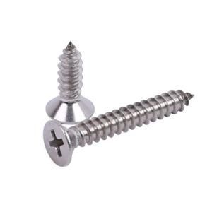 Stainless Steel Self Tapping Screws 316 Flat Head High Strength Cross Recessed Countersunk Head Screws