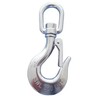 Hot Sale Stainless Steel Eye Swivel Hooks with Safety Latch for Riggings