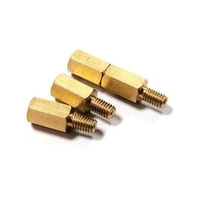 M4 M5 Standoff Female Thread Turning CNC Machined Brass Screw