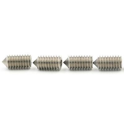 Stainless Steel 304 Small Hexagon Socket Set Screws with Cone Point DIN553 GB73 Slotted Set Screw M2.5m3m3.5