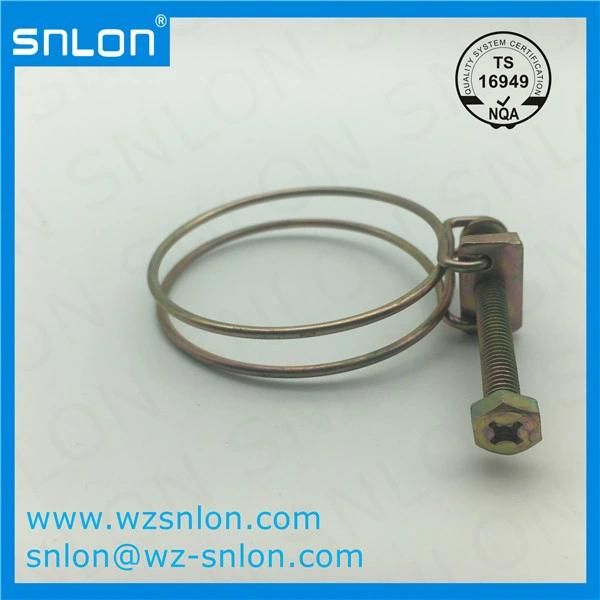 Double Wire Steel Hose Clamp American Type