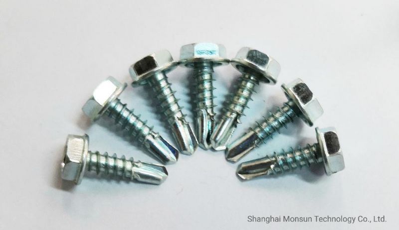 Hex Head Tek SDS Fasteners Hardware Self Drilling Screws for Sheet Metal-to-Metal Made in China