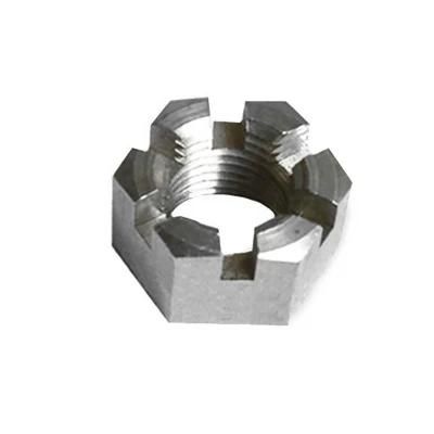 ASME B18.2.2 Grade 5 Hex Slotted Titanium Nuts