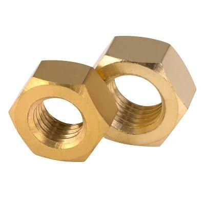 DIN934 GB30 H62 Brass Material Copper M4 to M64 Material Fasteners Hex Nut