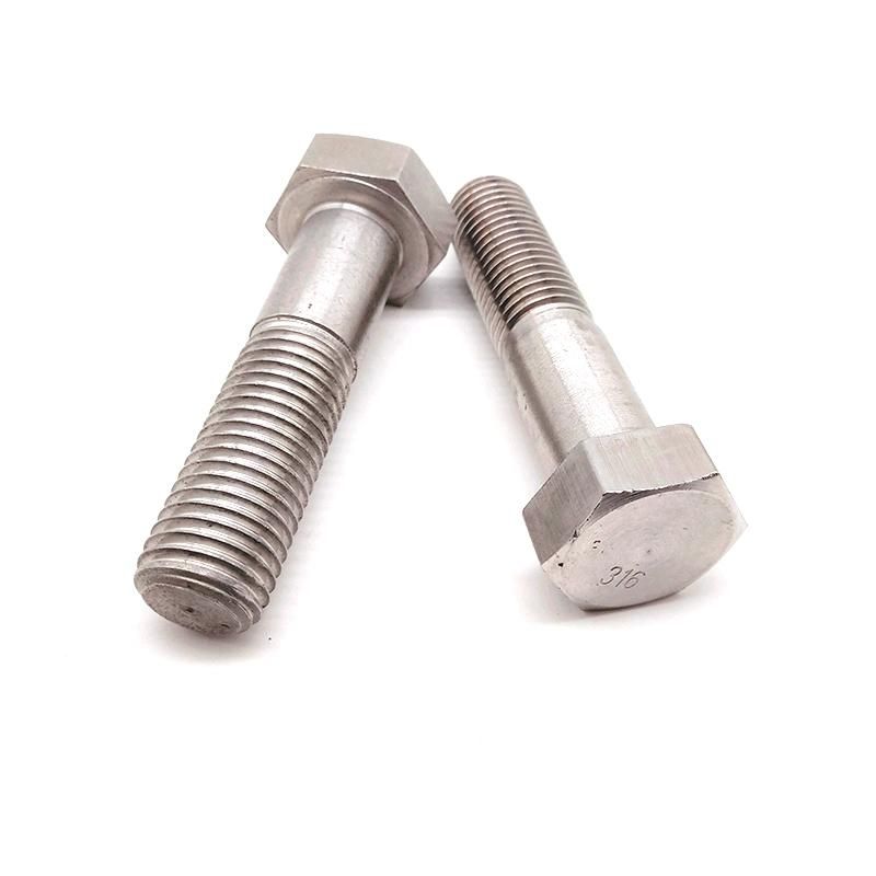 Stainless Steel Hexagon Head Threaded Bolt