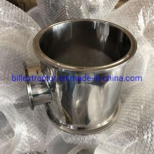 Sanitary Stainless Steel 304 6inch Tri Clamp Reducing Tee Use for Bho Closed Loop Extractor