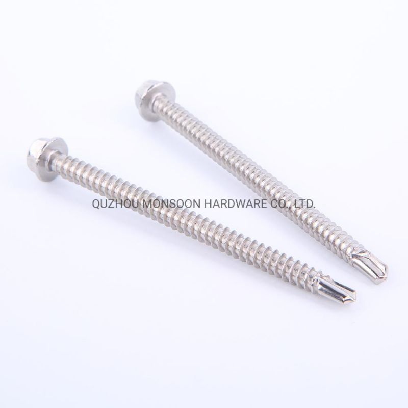 Stainless Steel Hexagonal Flange Washer Phillips Head Self Drilling Screws