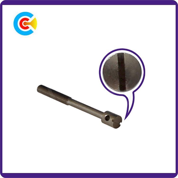 GB/DIN/JIS/ANSI Carbon-Steel/Stainless-Steel Slotted Shrink Rod Seal Screw for Building Railway