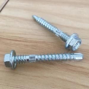Hex Head Self Drilling Screw with Washer Double Thread 2/3 Thread High Quality 12#*1, 1 1/2, 2&prime;&prime;
