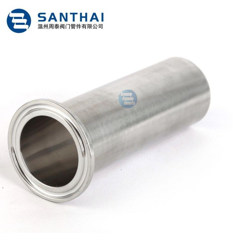Santhai Brand Non- Standard Sanitary Stainless Steel SS304 SS316L Long Type Weld Clamp Male Adapter