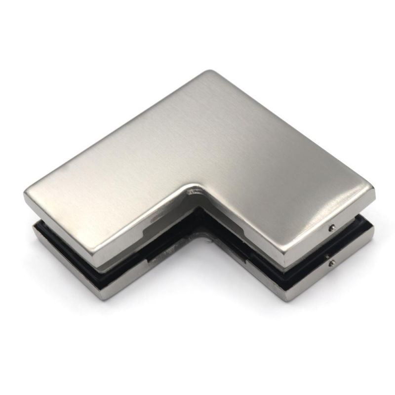 Commercial Office L Shape Glass Door Floor Hinge Patch Fitting