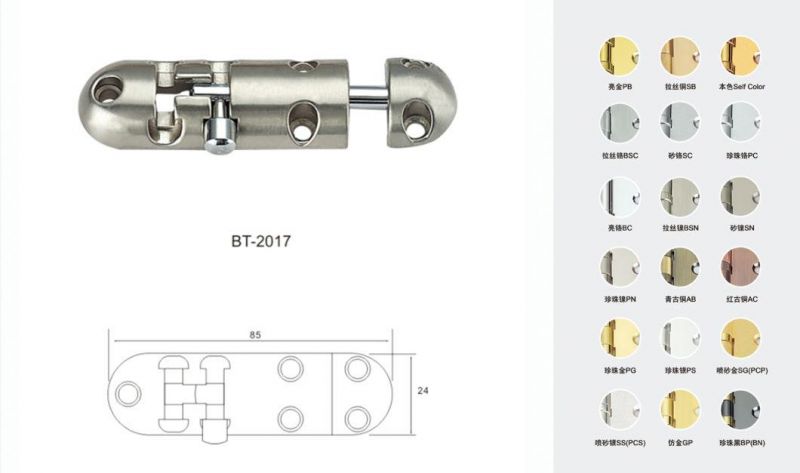 Customized Straight Brass Latch Lock Bolt with Tower Head (BT-2001)