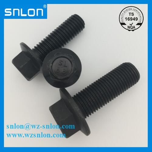 Class8.8 Hex Flange Bolt Black Finish Coarse Thread