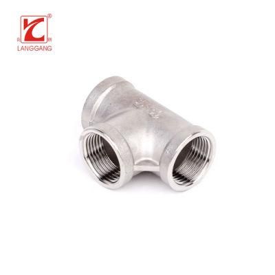 Stainless Steel Female Pipe Fitting Precision Casting Equal Tee Factory Hot Sales