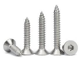 304 Stainless Steel Countersunk Head Hexagon Socket Self Tapping Screw Flat Head Screw Self Tapping Wood Screw