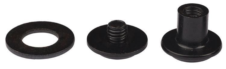 Steel Black Zinc Plated Chicago Slotted Male and Female Screw
