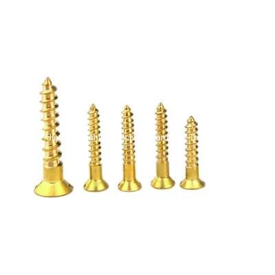 Wholesale 10-80mm Brass Zinc Plated Wood Screw, Counter Sunk Bolt