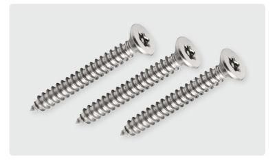 304 Stainless Steel Flat Head Screw GB2673 Torx Groove Self Tapping Screw with Column