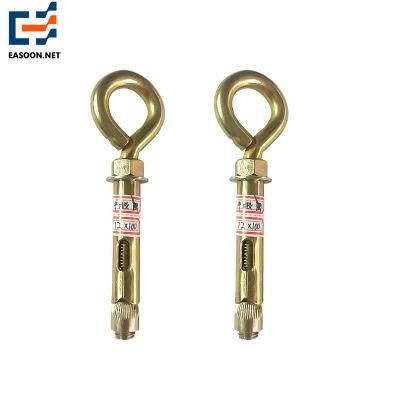 Expansion Anchor Fixing Bolt Steel Wedge Anchor Bolt M6 M8 M10 M12 Yellow Zinc Plated Eye Anchor Bolt
