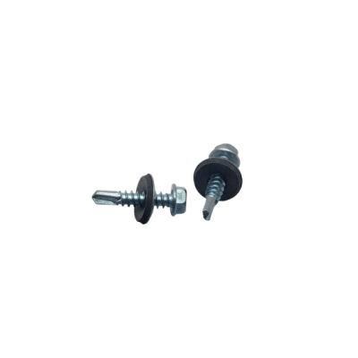 C1022 Steel Harden Self Drilling Screw Hex Washer Head with Bonded Washer