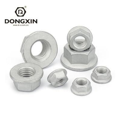 Hot Galvanizing Carbon Steel Stainless Steel Hexagon Flange Nuts Wiith Factory Price