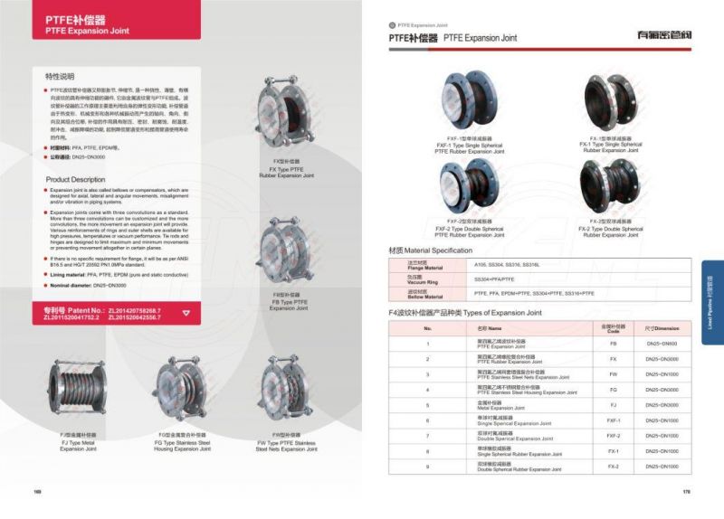 PTFE Bellow Compensator Expansion Joint with A105 Flange