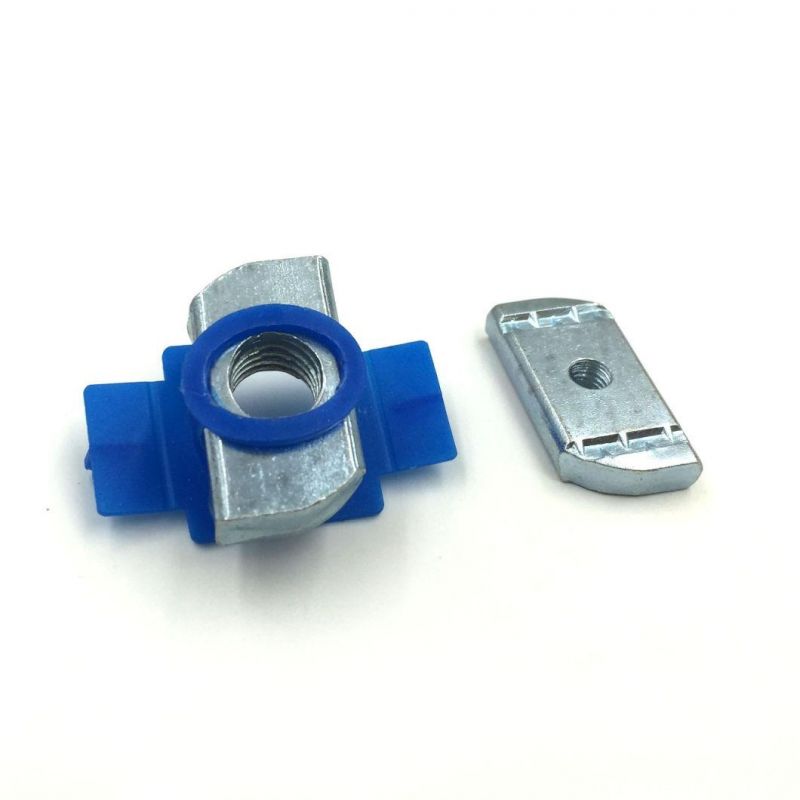 Solar Fastener Hot DIP Galvanized Channel Spring Nut with Plastic Washer Wing