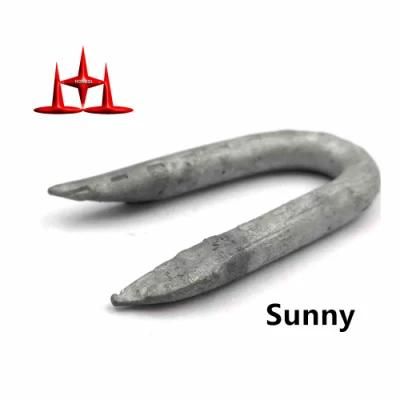 Galvanized U Fence Staples U Type Nail with Cut Point