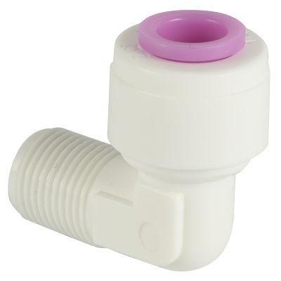 RO 1/4 Tube Od 1/4 Thread Male Elbow Water Filter Fittings Check Valve