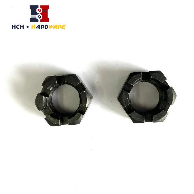 1-14" Unf Plain Carbon Steel Hex Slotted Nut Castle Nut