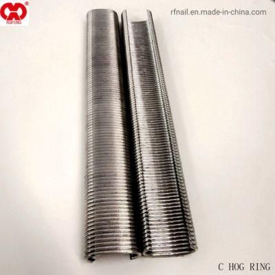 Pneumatic Gun Nails Direct Manufacturer in Anhui Galvanized 16ga Ring Staple Pneumatic Gun Collated Nails.