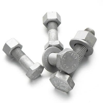Manufacturer Hot Sale 1/2&quot; - 1 1/2&quot; M12-M36 Structural Bolts and Nuts Washer H. D. G ASTM A325/ A325m Hex Head Bolts