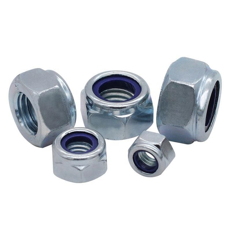 DIN982 Nylon Insert Lock Nut Hex Lock Nut Carbon Steel Zinc Plated Galvanized