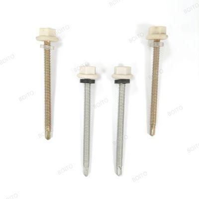 Colorful Hex Nylon Head Self Drilling Screw Zinc and Ruspert