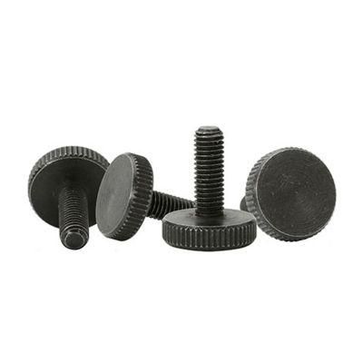 Non-Standard Custom Big Flat Head Black Knurled Thumb Screw