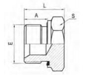 Hydraulic Hose Fitting Bsp Male Captive Seal Plug, Hose Nipple, Hose Adapter