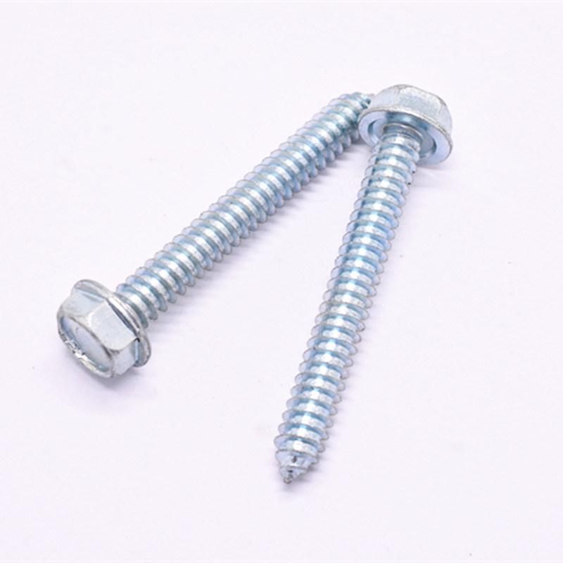 Galvanized Carbon Steel Zinc Plated Hex Washer Head Self Tapping Screws