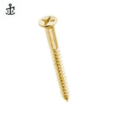 DIN 7997 Germany Pz Pozidriv Drive Colored Self Tapping Countersunk Flat Head Brass Wood Screws