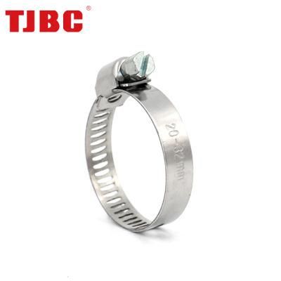 8mm Micro Perforated Adjustable W2 Worm Gear Pipe Clip American Type Gas/Oil/Water Hose Clamp, 18-32mm Bandwidth (0.69&quot;-1.25&quot;)