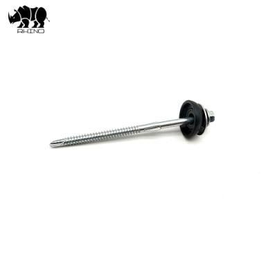 Carbon Steel Hex Head Drive with Big PVC Cup Washer, with Wings, Hex Head Drilling Screw