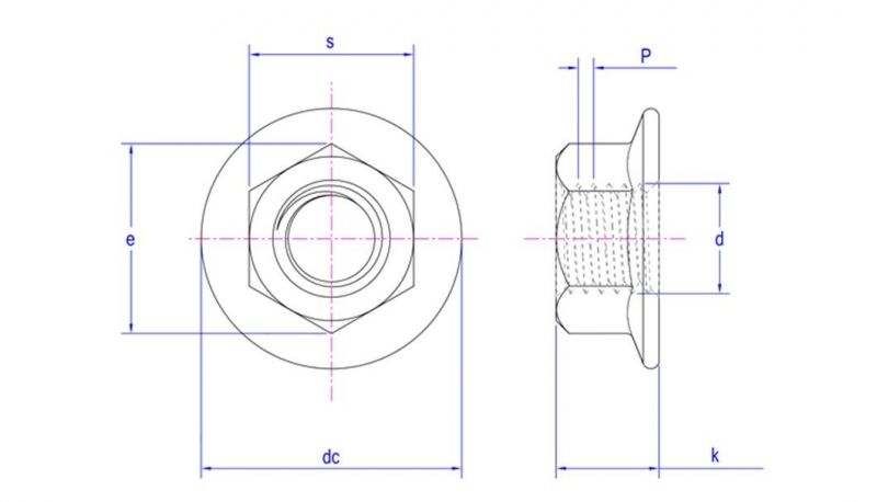 Inner Grinder Rivet Gun M8 12 Point Flange Nut