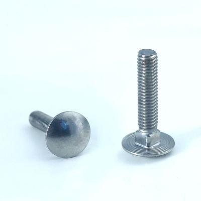 Jm Brand DIN 603 Fine Thread Round Head Coach Bolt M20 M10 M4 Stainless Steel Flat Head Carriage Bolt